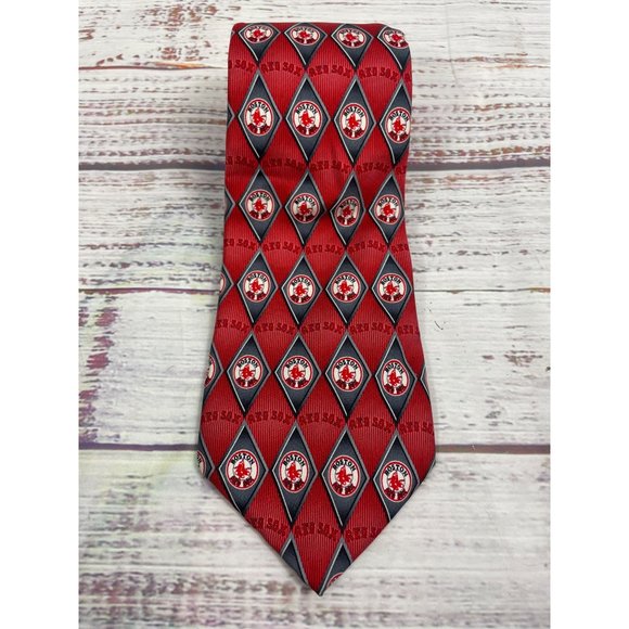 Boston Red Sox Silk Tie Necktie Mens Team MLB Eagle Neckwear - Picture 3 of 5
